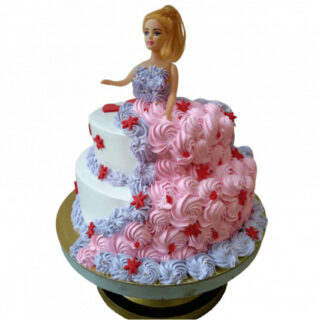 Order Adorable 2-Layer Doll Cakes Online - Swift Delivery for Instant Charm!